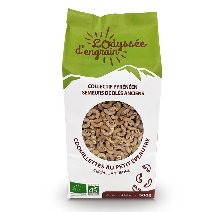 Coquillettes de petit épeautre en sachet de 500 g