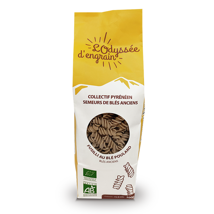 Sachet de 500g de fusilli au blé poulard